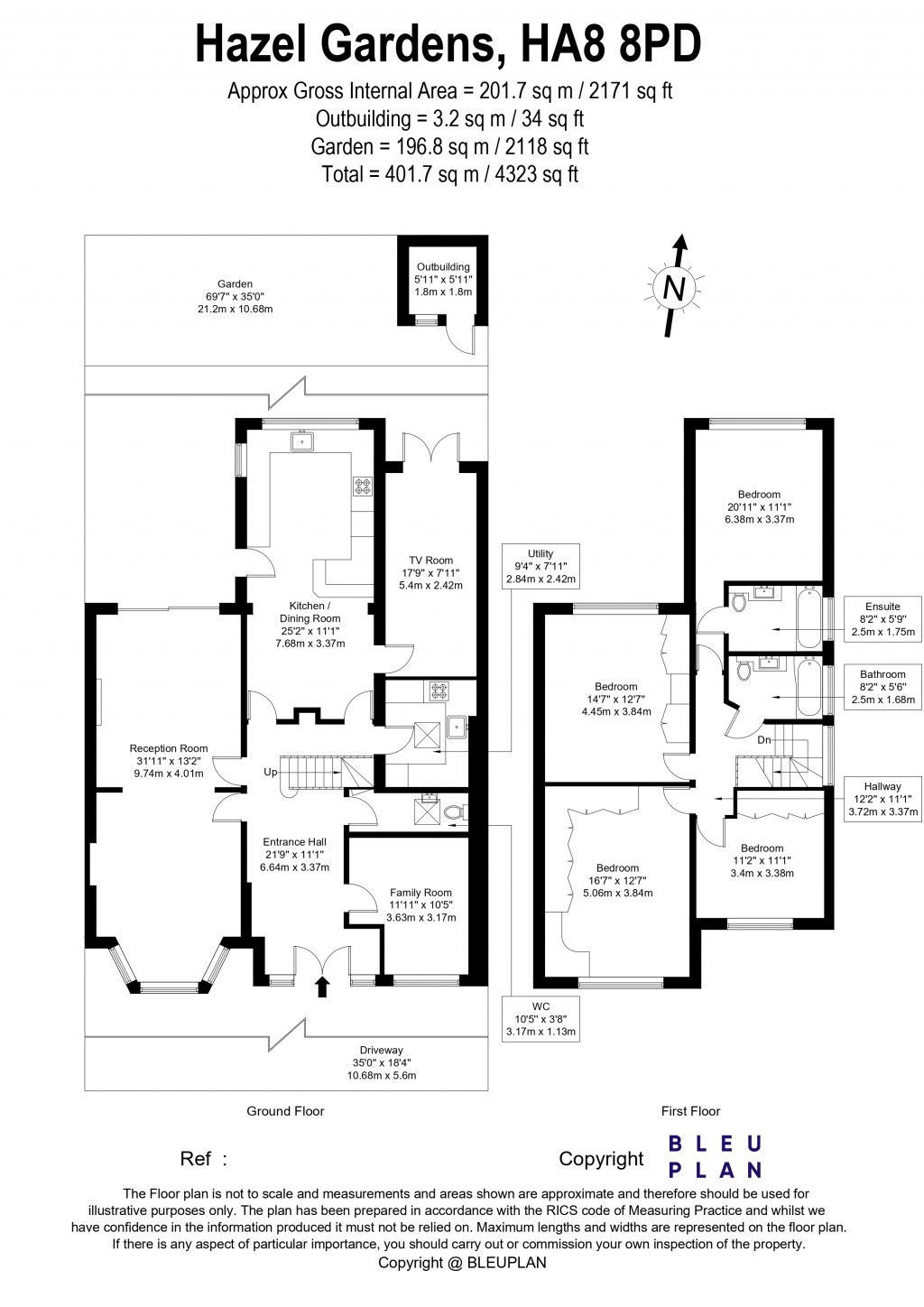 Floorplans For Hazel Gardens, Edgware, HA8