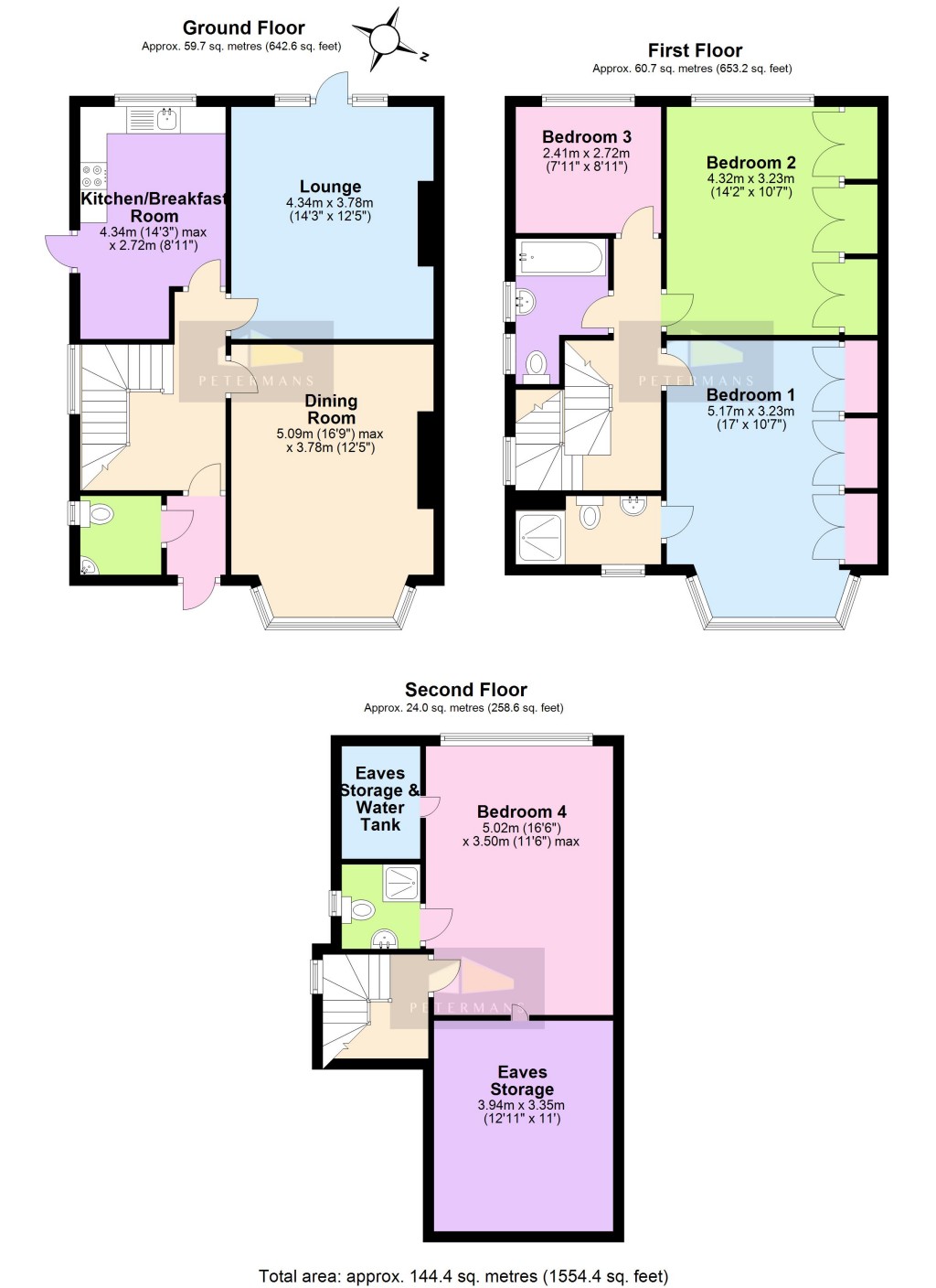 Floorplans For Edgwarebury Gardens, Edgware, HA8